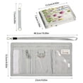 thumbnail image 3 of Cloth Wallet with Lanyard & Multiple Compartments Fashion Purse Zipper Clutch Bag for Cash Cards Coins Colorful Watercolor Wildflowers, 3 of 7