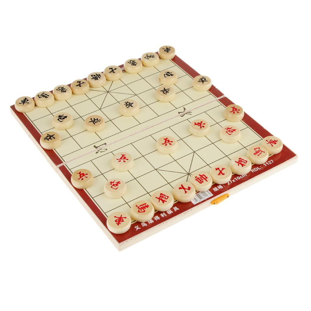 Luoyer 15 inch Chinese Chess Set with PU Leather Foldable Board Xiangqi  Portable Chinese Chess Game Set Strategy Xiang Qi Board Games for 2 Players  for Teens Ad… in 2023