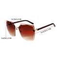 thumbnail image 3 of Gafas de sol sin montura para mujer de gran tamaño Tonos Mujeres Flat Top Marrón claro degradado TONES gafas de sol de las mujeres, 3 of 5