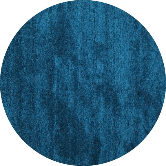 Ahgly Company Indoor Round Abstract Light Blue Contemporary Area Rugs, 7' Round