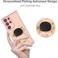 thumbnail image 2 of for Samsung Galaxy S23 Ultra Case Cute 6D Astronaut Case with Stand Function Luxury Plating Case Cover Slim Fit Soft TPU Shockproof Bumper Protective Electroplated Case for Girls Boys,Pink, 2 of 12