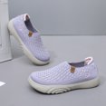 thumbnail image 4 of Orthopedic Walking Shoes fo Women Wide Toe Box Breathable Knit Mesh Comfortable Soft Sole Arch Support Workout Gym Shoes Purple Size 8, 4 of 7