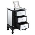 thumbnail image 3 of Gold Coast Vineyard Three-Drawer End Table in Black Wood and Mirrored Glass, 3 of 3