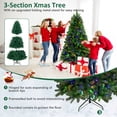 thumbnail image 3 of Fenbeli 7ft Pre-Lit Artificial Christmas Tree, Hinged Xmas Tree with 400 Multi-Color LED Lights, 3 of 7
