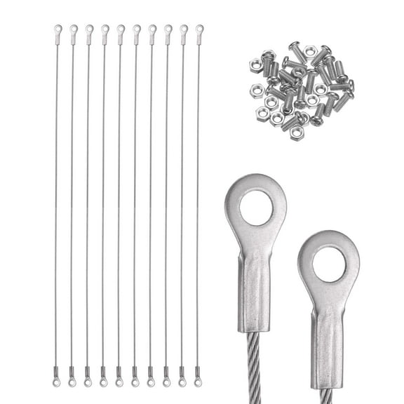 Uxcell 10Pcs 16" Cabinet Door Restraint with Screws, 304 Stainless Steel Cupboard Door Protector Hinge Limiter