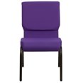 thumbnail image 5 of BizChair 4 Pack 18.5''W Stacking Church Chair in Purple Fabric - Gold Vein Frame, 5 of 10