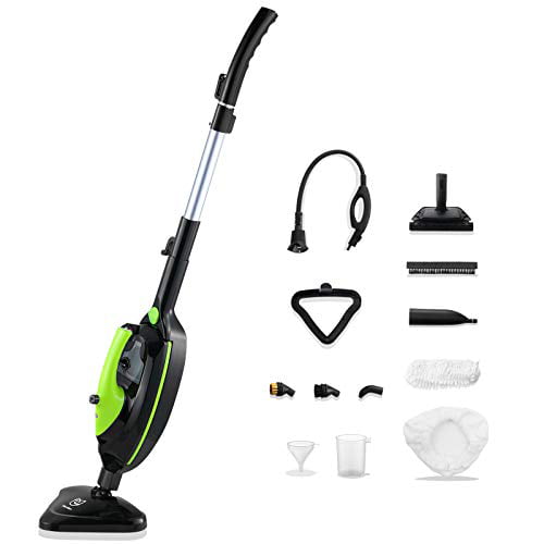 White 0.4 Litre Swivel Head Adjustable Steam Settings Pifco 12-in-1 Multi-Function Handheld and Upright Steam Mop Accessories Included Fast 30 sec Heating Up 1500 W 
