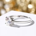 thumbnail image 2 of Eclet Jewels 14K White Gold Plated Ring - 1.8 Ct Round Cut Wedding Diamond Rings - Solitaire Engagement Sterling Silver Ring for Her - Dainty Engagement Wedding Diamond Ring - Daily Wear Fine Jewelry, 2 of 8