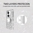 thumbnail image 2 of for Motorola Moto Edge 5G 2024 Phone Case (6.6-inch) with Ring Stand Lanyard Girls Women Cute Soft TPU Glitter Shockproof Protection Cover - Silver, 2 of 7