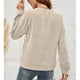 thumbnail image 4 of Sudadera De Pana De Manga Larga Con Cuello Redondo Para Mujer, Jersey Con Hombros Caídos De Color Puro, Tops, 4 of 8