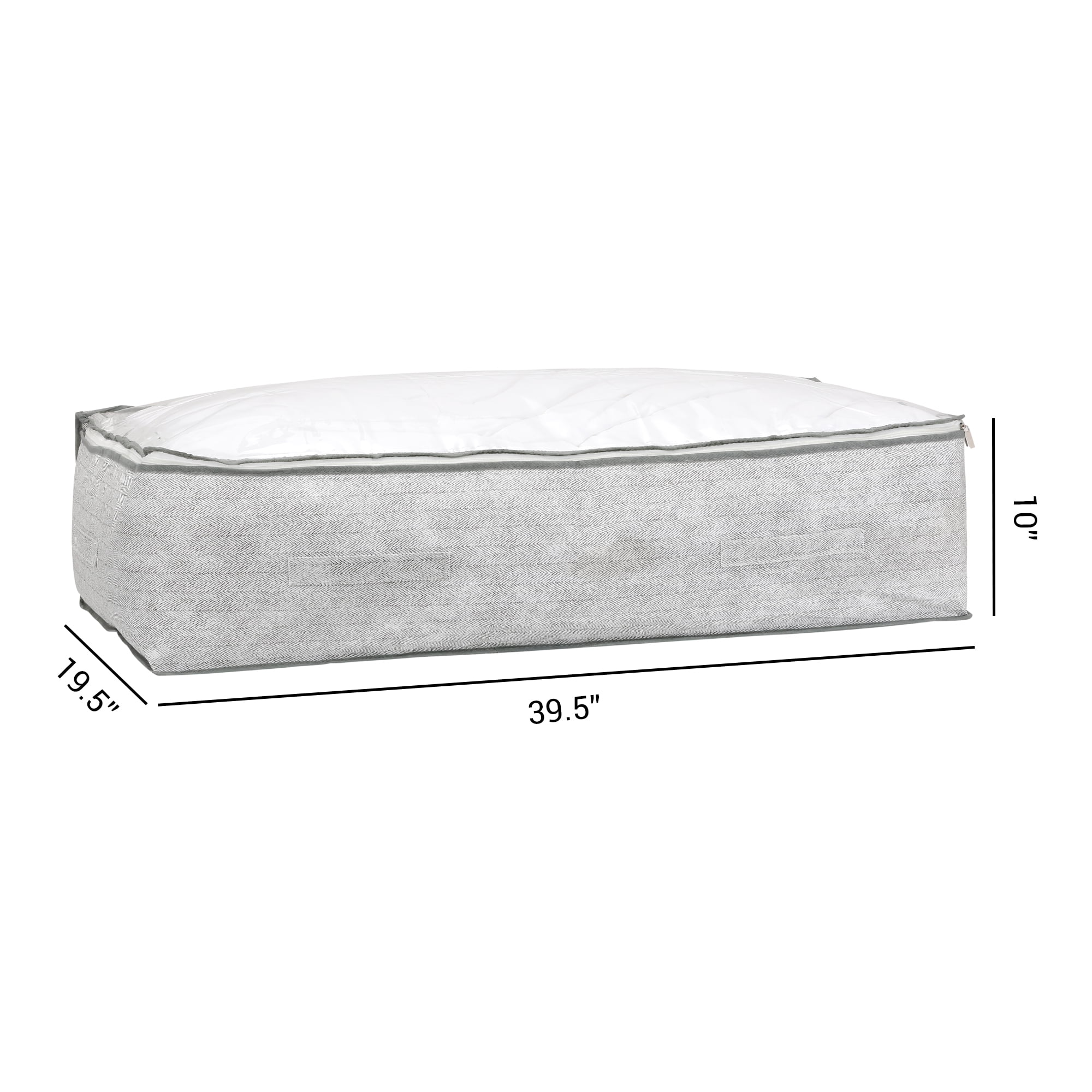 Unique Bargains 1 Pack Clothes Storage Bags Moving Bags Gray 39.5*19.5*10in