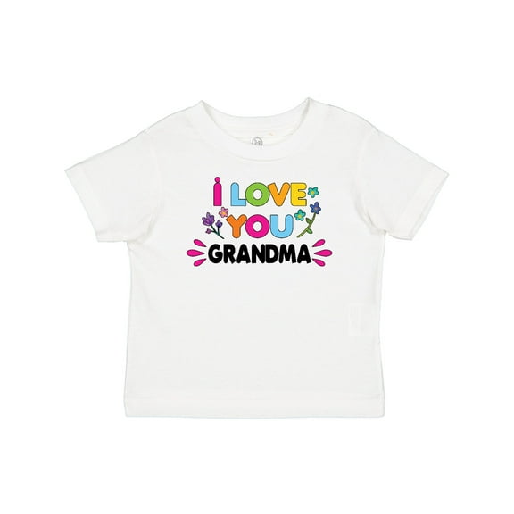 Inktastic I Love You Grandma with Flowers Girls Baby T-Shirt