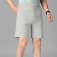 thumbnail image 2 of Hurxie Deals Men's Golf Shorts Big and Tall Casual Dress Shorts Stretch Lightweight Summer Flat Front Shorts Gray,L, 2 of 8