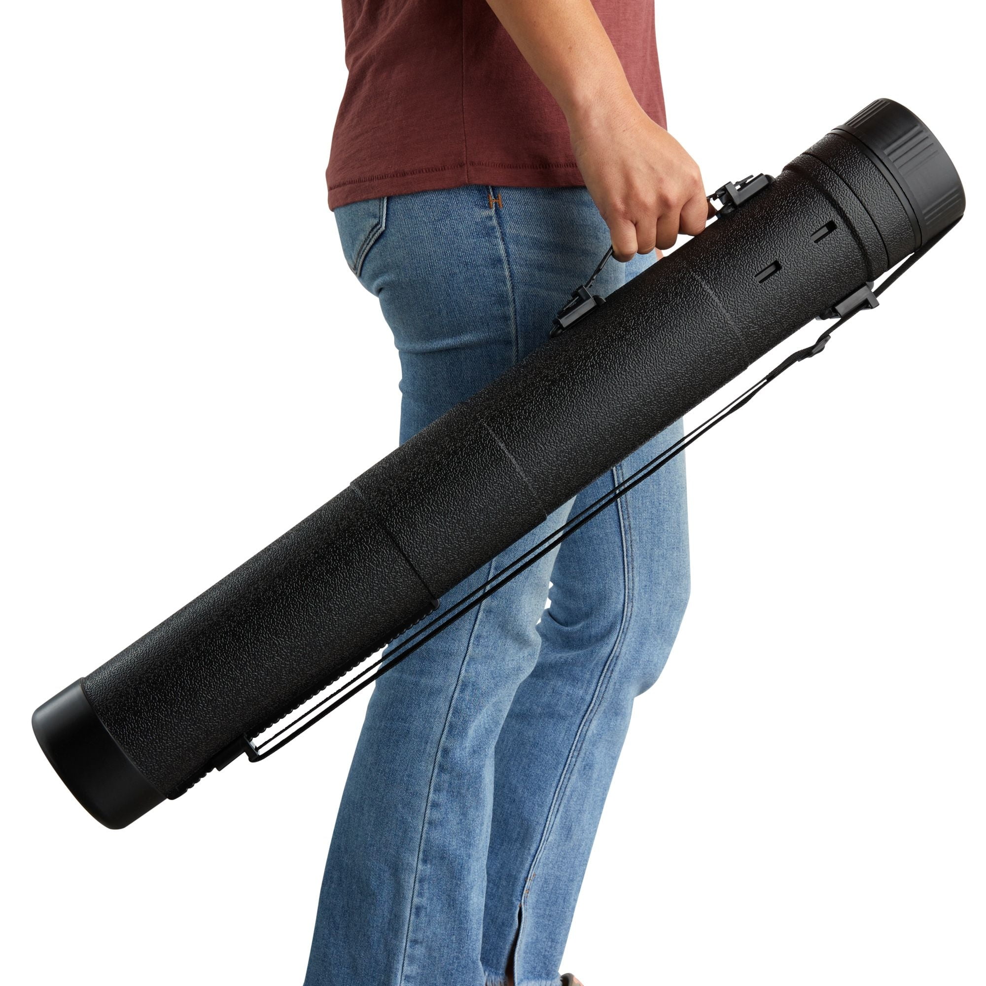 huyear Poster Tube Extra Large Black Extendable Poster Tube with