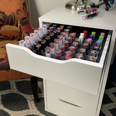 Polar Whale Lipstick 1 Drawer Organizer Compatible with IKEA Alex and Hundreds of Other Drawers Washable Black Foam Insert Tray for Bathroom Bedroom