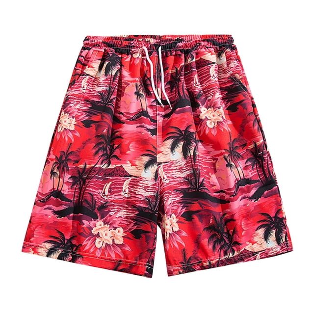 Wyzesi Shorts Men Padded Gel Men'S Beach Pants Sweatpants Printed Trousers Drawstring Jogging Shorts
