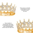thumbnail image 5 of DESIGNICE Queen Crown Rhinestone Wedding Crowns and Tiaras for Women Costume Party Hair Accessories Princess Birthday Crown Crystal Bridal Crown (Gold White Crown), 5 of 8