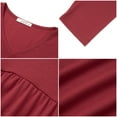 thumbnail image 5 of UVN Fall Blouses for Women Long Sleeve V Neck Peplum Tunic Tops Casual Babydoll Flowy T Shirts, 5 of 7