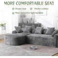 thumbnail image 4 of BISHE 99" Oversized L-Shaped Sectional Sofa with Chaise, 3 Seater Boucle Cloud Couch, Modular Sleeper Sofa for Living Room, Plush Deep Seat Sponge Couch, Left-Hand Facing, Grey, 4 of 9