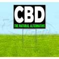 thumbnail image 1 of Cbd The Natural Alternative (18" x 24") Yard Sign, Includes Metal Step Stake, 1 of 6
