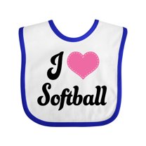 Inktastic I Love Softball Girls Sports Girls Baby Bib