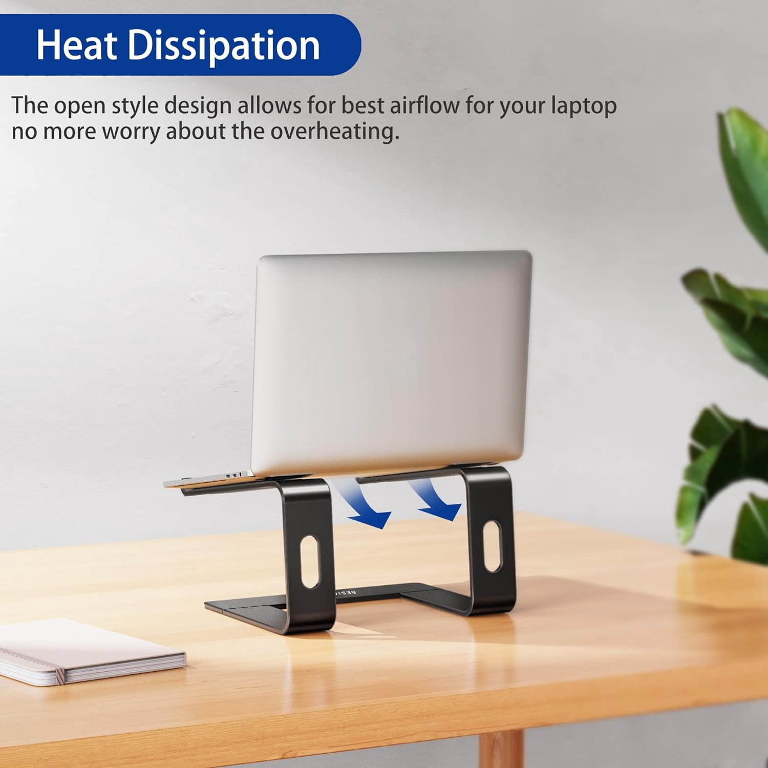 Aluminum laptop computer stand, ergonomic detachable computer stand