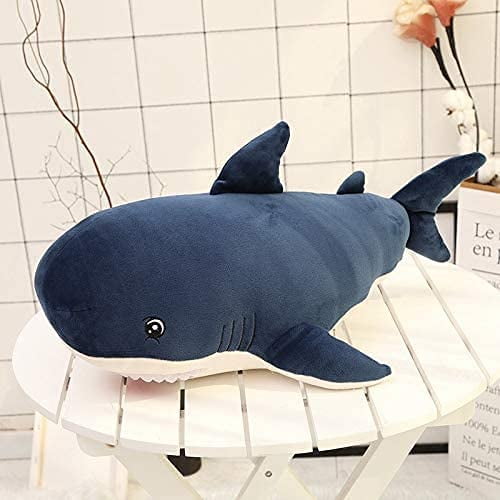 Simulation Funny Hai Plush Toys Stuffed Lifty Animal Puppy Soft Fishing  Pillow for Kids Girl Birthday 55cm A. (Color : B, Size : 80cm) 