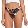 thumbnail image 1 of Balery Halloween With Skull Tangas de Algodón para Mujer con Estampado – Ropa Interior Sexy, Transpirable, G-string-4X-Large, 1 of 6