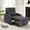 dark grey, variant on Sleeper Chair,Single Armchair Sofa with Pillow,Adjustable Backrest Modern Pull Out Couch Bed with USB Port Cup Holder Side Pocket,Dark Grey