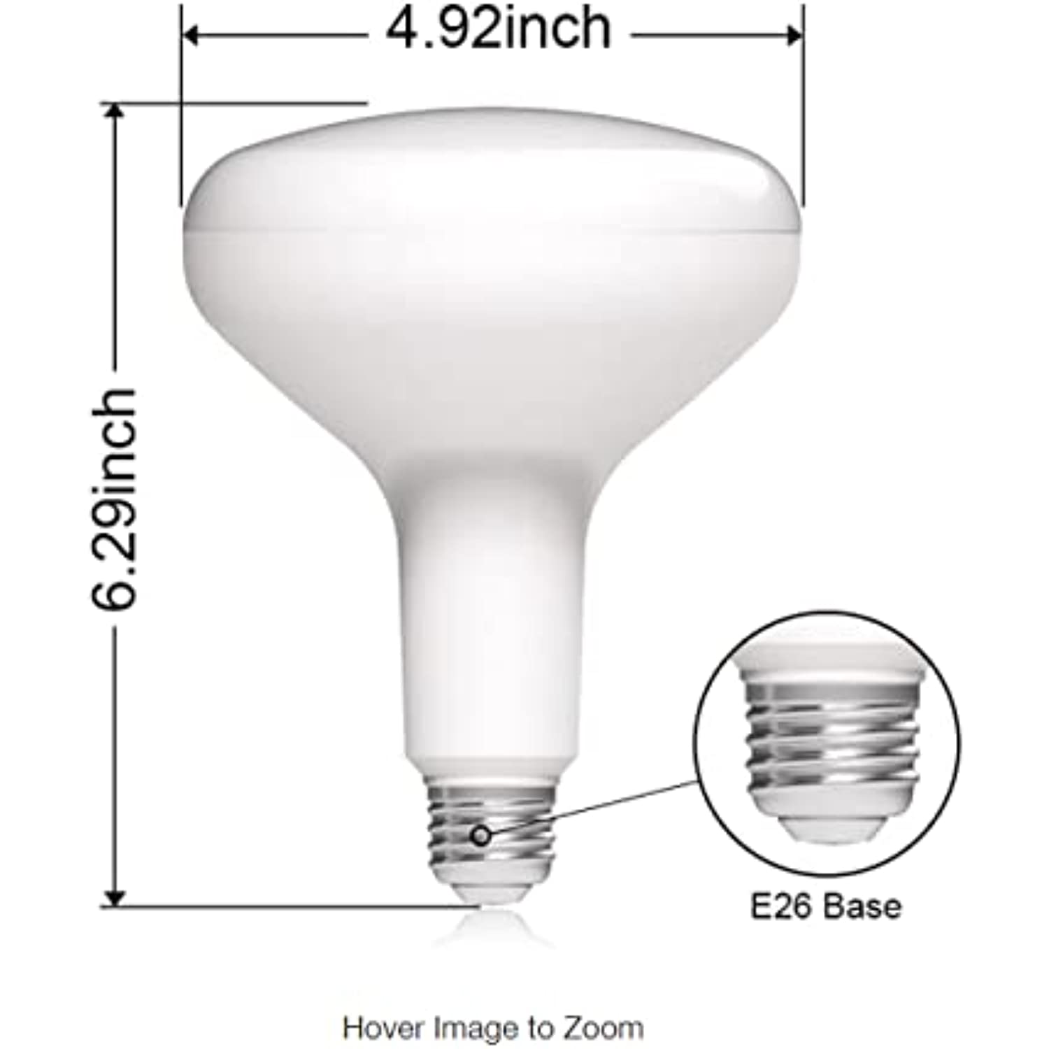 EcoSmart 75 Watt LED BR40 Flood Light Bulb Replacement Dimmable Soft White Indoor 2-Pack