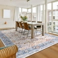 thumbnail image 3 of Balacho Soft Vintage Boho Floral Patterned Neutral Medallion Faux Wool Area Rug, 5' x 8', Blue, 3 of 8