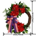 thumbnail image 2 of Patriotic Independence Day Door Wreath, Artificial Greenery, Flowers and Bow for Home Decor, Weather-Resistant Wreath for Indoor Outdoor Parties/Gardens, Celebrates 4th of July in Style, 24in, B, 2 of 9