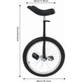 thumbnail image 4 of 20Inch Outdoor Wheel Unicycle, One Wheel Bike Adjustable Seat Exercise Bicycle with Anti-Skid Alloy Rim and Pedal for 5-60 Years Old, Outdoor Sports Fitness Exercise Unicycle, 4 of 14