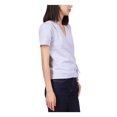 thumbnail image 3 of MICHAEL MICHAEL KORS Womens White Textured Unlined Tie Short Sleeve Surplice Neckline Faux Wrap Top S, 3 of 4