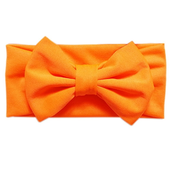 Grofry Headband Baby Toddler Solid Candy Color Bowknot Bow Stretch Hair Band Accessory