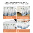 thumbnail image 6 of Blue Flower Wrap Around Bed Skirts for King Bed 16" Drop,Bed Skirt with Adjustable Elastic Belt Dust Ruffle Bed Valance for Bedroom Hotel Sage Green Eucalyptus Leaves Farm Plant Bed Frame Cover, 6 of 7