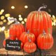 thumbnail image 5 of 7 calabazas falsas, pequeñas verduras artificiales para Halloween, hogar y otoño. Oro naranja, 5 of 6