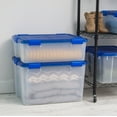 thumbnail image 4 of IRIS 74 Qt. Plastic Storage Bins with Sealed Lids, Clear Gasket Box, Airtight Containers, 4 of 12