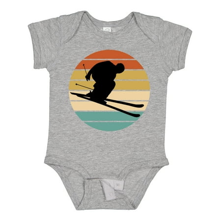 

Inktastic Skiing Retro Sunset Downhill Gift Baby Boy or Baby Girl Bodysuit