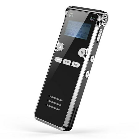 Easy Voice Recorder Digital Voice Activated Recorder - Easy HD Recording Of Lectures And Meetings With Double Microphone, Noise Reduction Audio, High Quality Sound, Portable Mini Tape Dictaphone, MP3, USB, 8GB ()