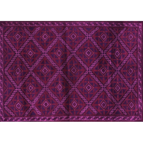 Ahgly Company Indoor Rectangle Abstract Pink Contemporary Area Rugs, 8' x 10'