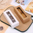 thumbnail image 3 of Rectangle Wedding Party Favor Gift Box Portable Storage Holiday Biscuit Candy Boxes with Lid Cake Packaging Case Home Kitchen Bakery White, 3 of 9