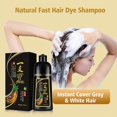 thumbnail image 3 of 500ml Permanent Black Hair Shampoo Organic Natural Fast Hair Dy One Size, 3 of 5