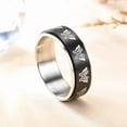 thumbnail image 4 of 4Pcs Anxiety Ring Fidget Ring for Women- Anxiety Butterfly Stainless Steel Band Rings Women Spinner Rings Cool Wedding Fidget Rings for Women Size 6-11, 4 of 7