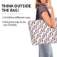 thumbnail image 2 of Balery Donkey Bolsa Tote Estilo Estético con Cremalleras, Bolsa de Hombro, Bolsa de Compras Grande y Plegable, 2 of 8