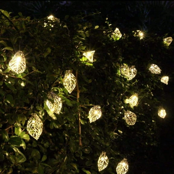 LINLIN LED Solar String Lights, 20 LED Metal Fairy String Light, Decoration Lights for Outoor,Bedroom,Curtain,Patio,Lawn,Garden, DIY Home, Wedding, Holiday,Party