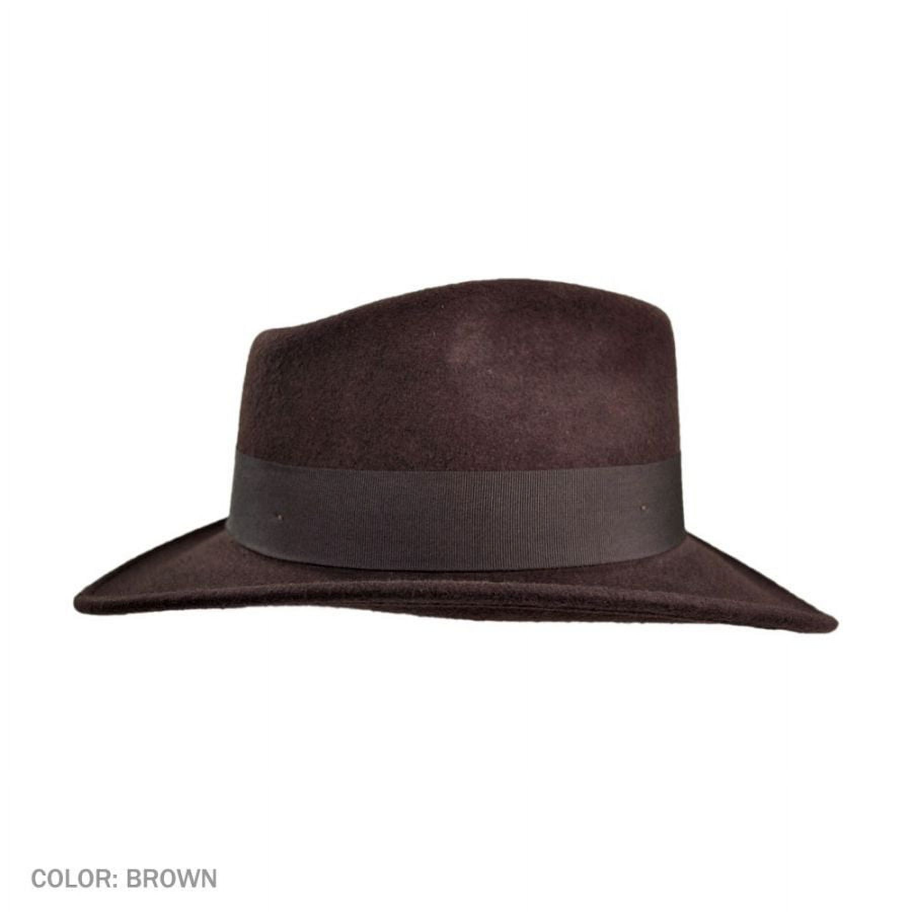 Ford Crushable Wool Felt Fedora Hat - S - Brown - image 4 of 7