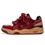 2026 New Mens Niche Design Sneakers Burgundy Trendy Style Versatile Casual Sports Outdoor Walking Shoes | All Season
