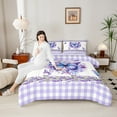 thumbnail image 4 of Castle Fairy 3-Piece Queen Size Comforter Set, Butterfly and Plaid Floral Print, 4 of 8