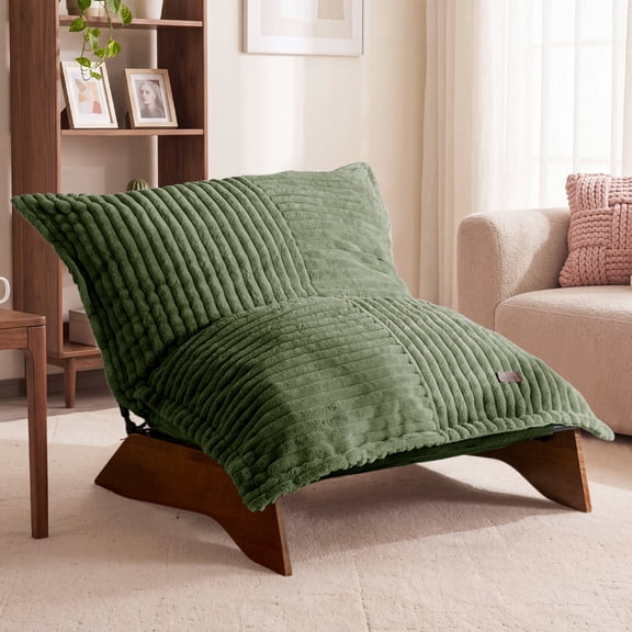 GOODONE Adjustable Accent Chair,3-Position Backrest Reading Chair,Comfy Lounge Chair for Living Room,Bedroom,Green
